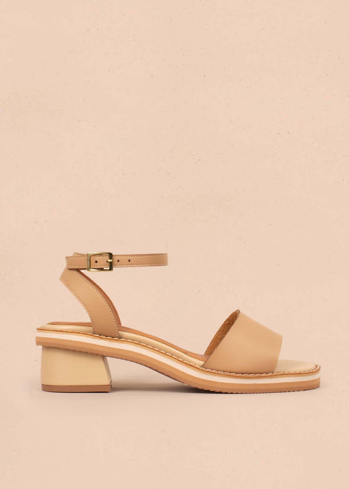 Sandalias altas color camel 104833