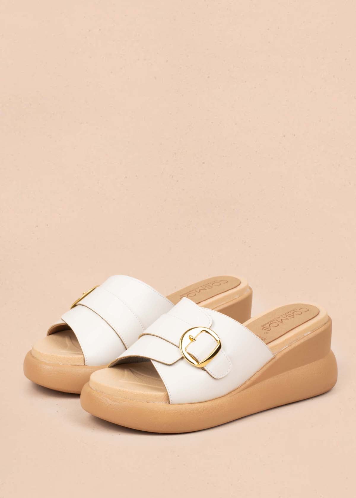 Sandalias color blanco con plataforma 104838