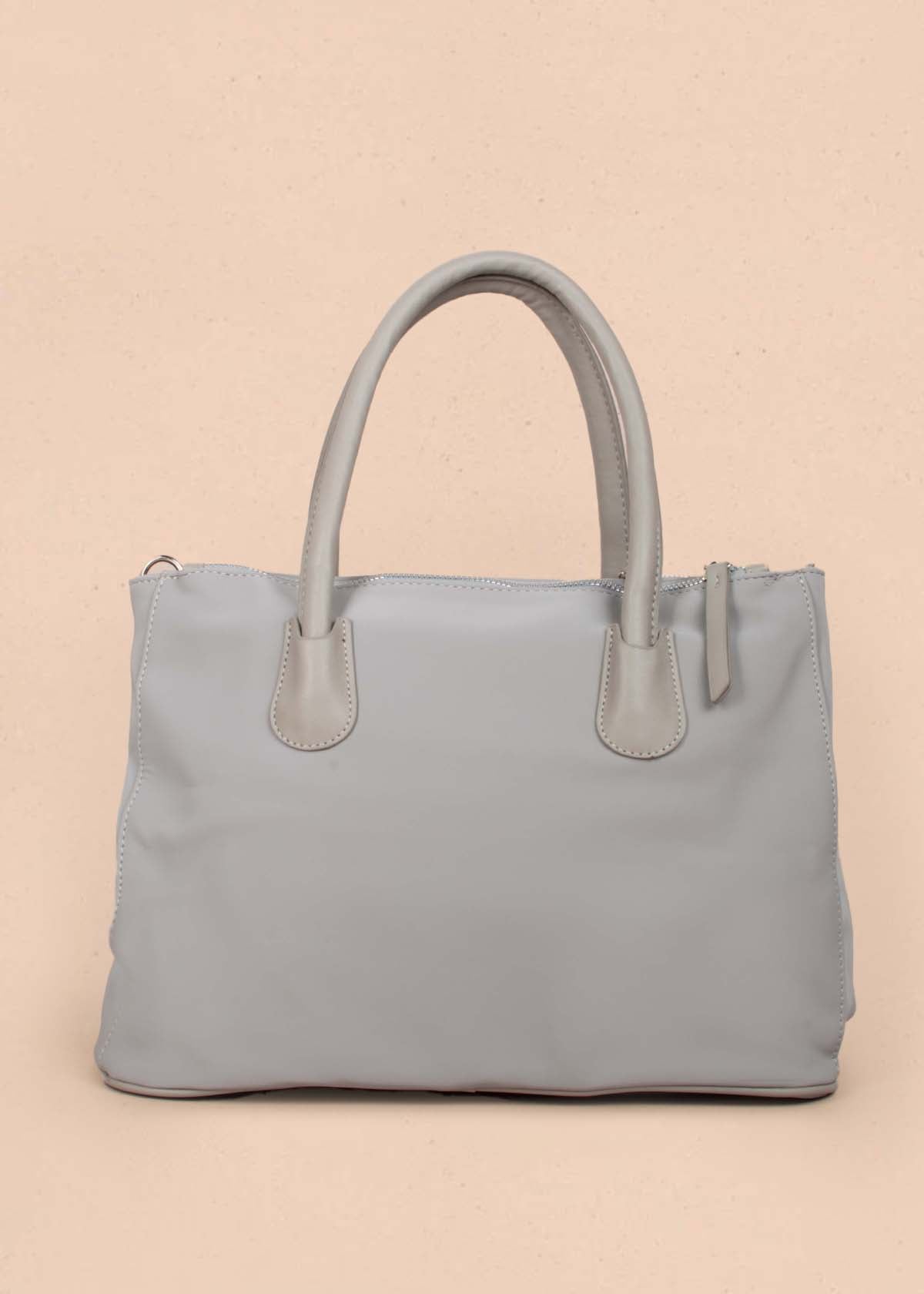 Bolso tipo shopping color gris 105152