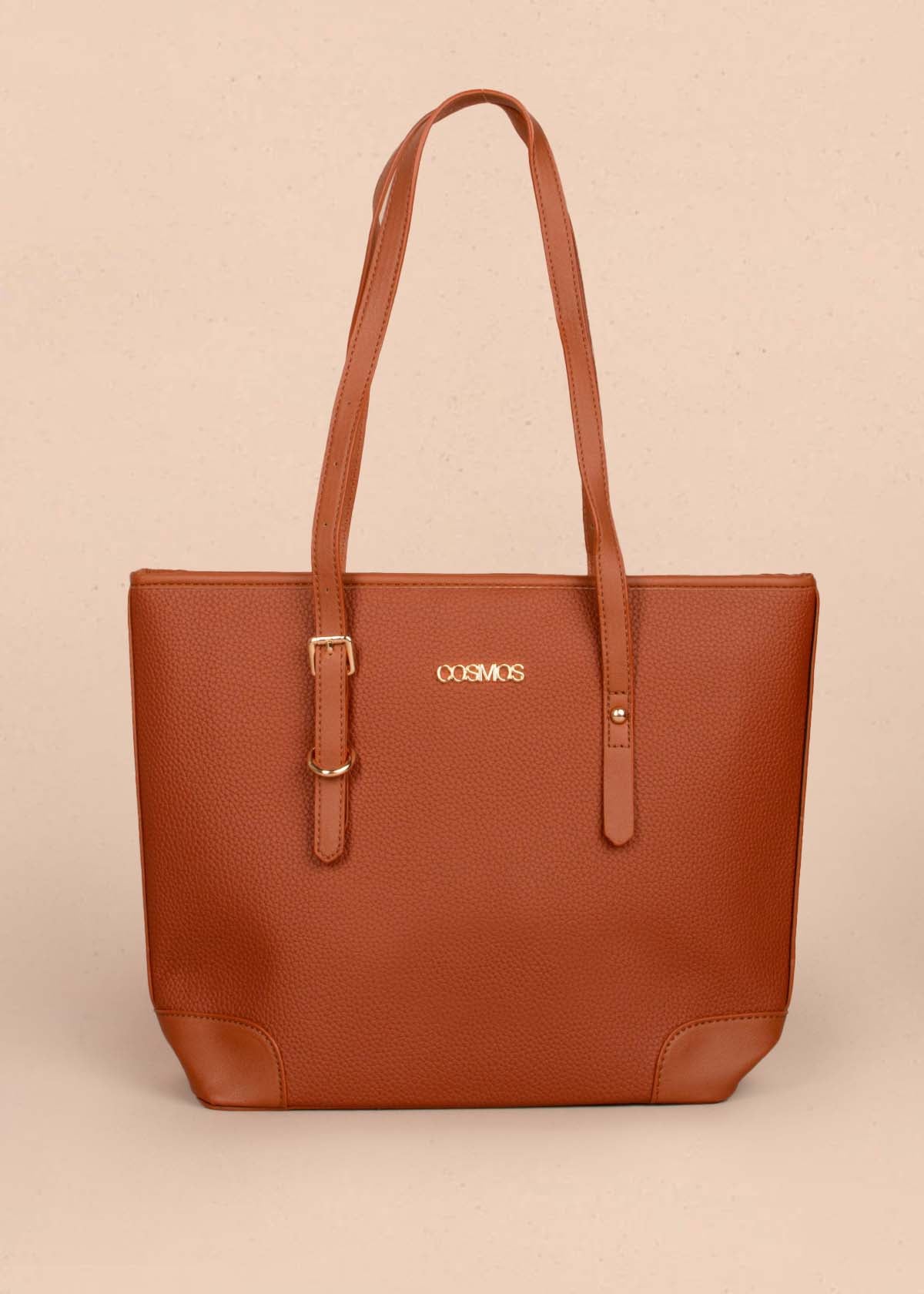 Bolso tipo shopping color miel 105256