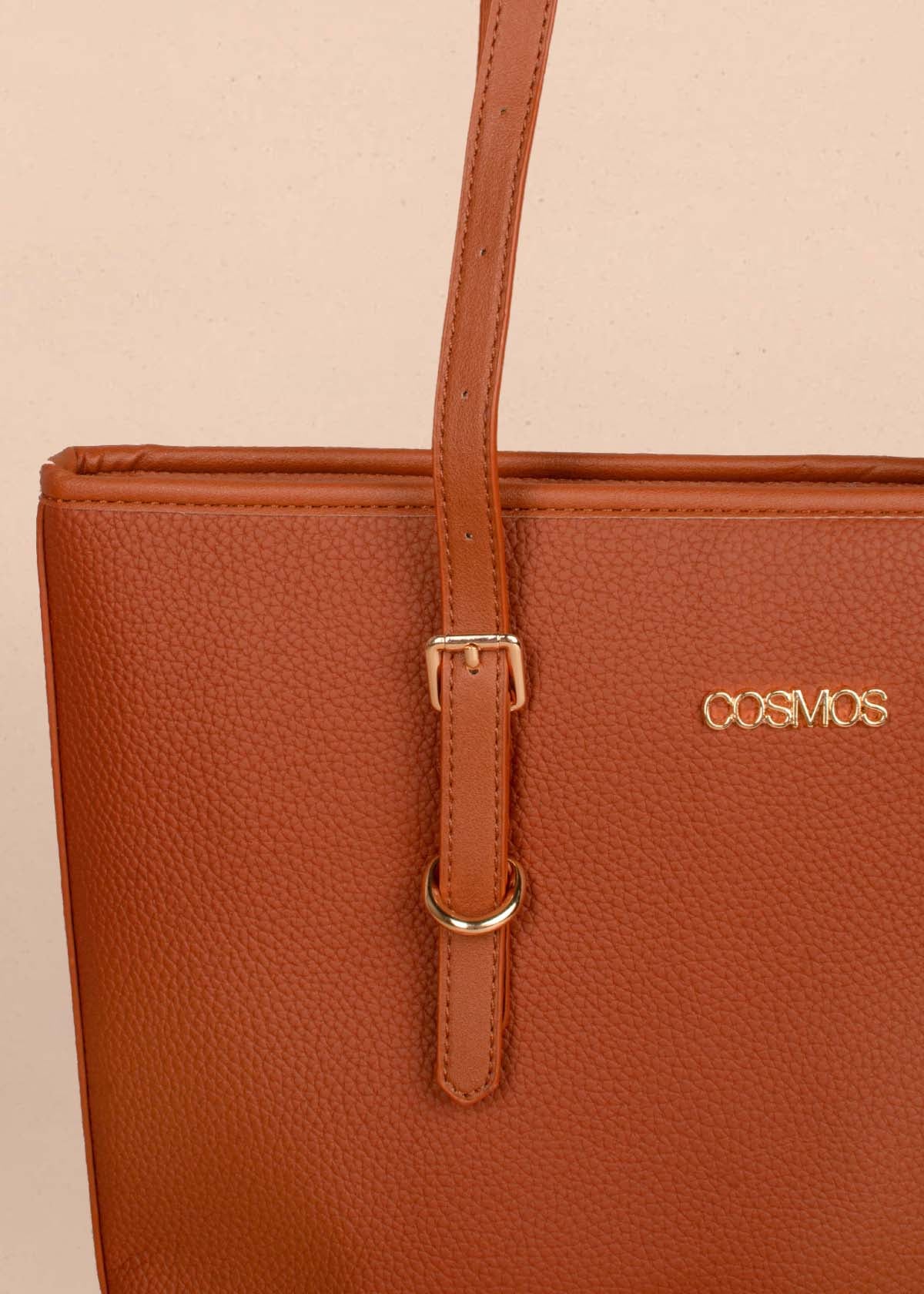 Bolso tipo shopping color miel 105256