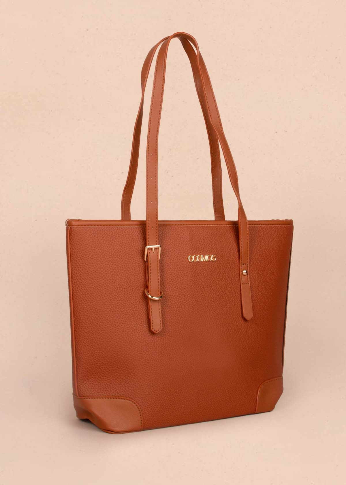 Bolso tipo shopping color miel 105256