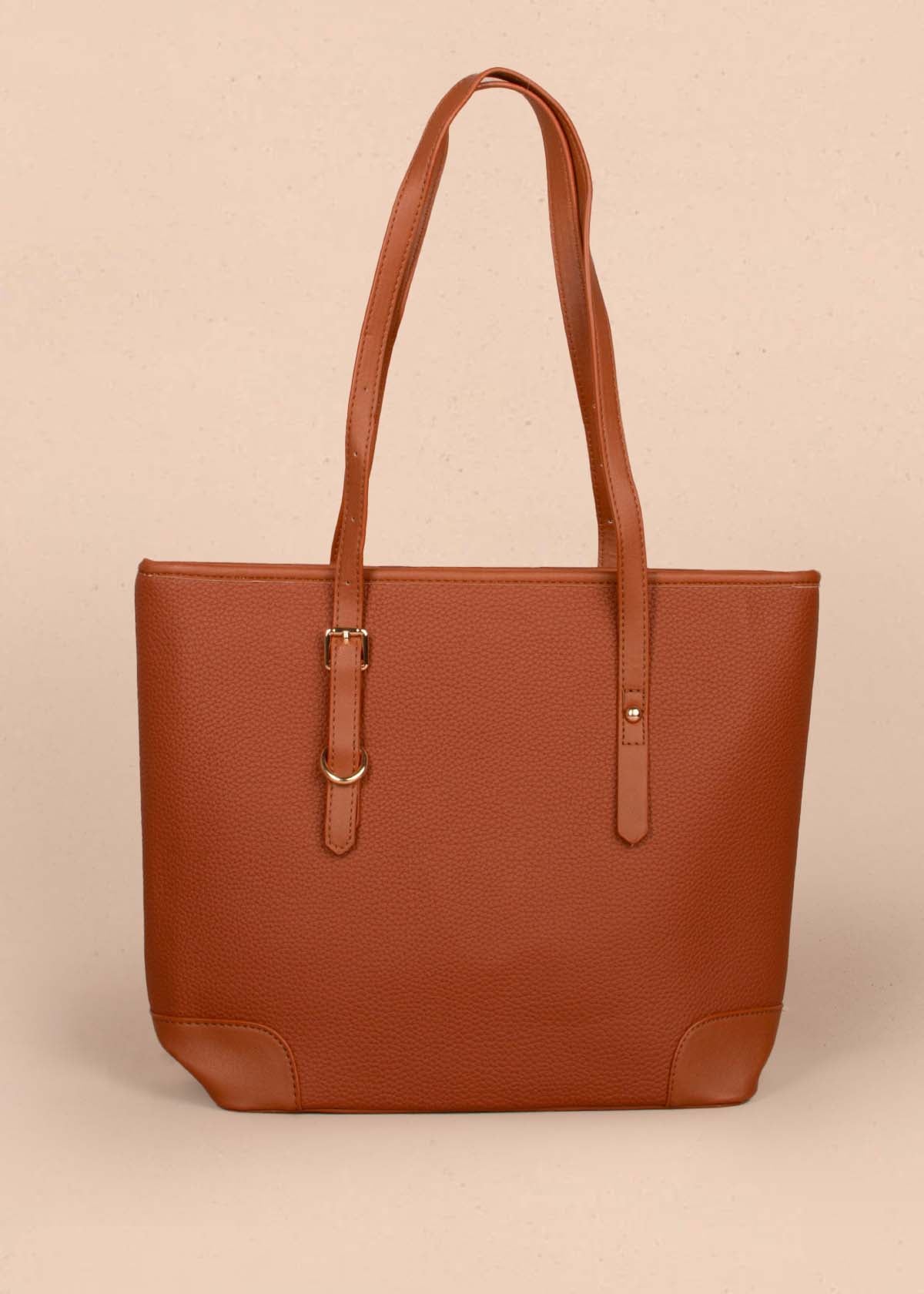Bolso tipo shopping color miel 105256