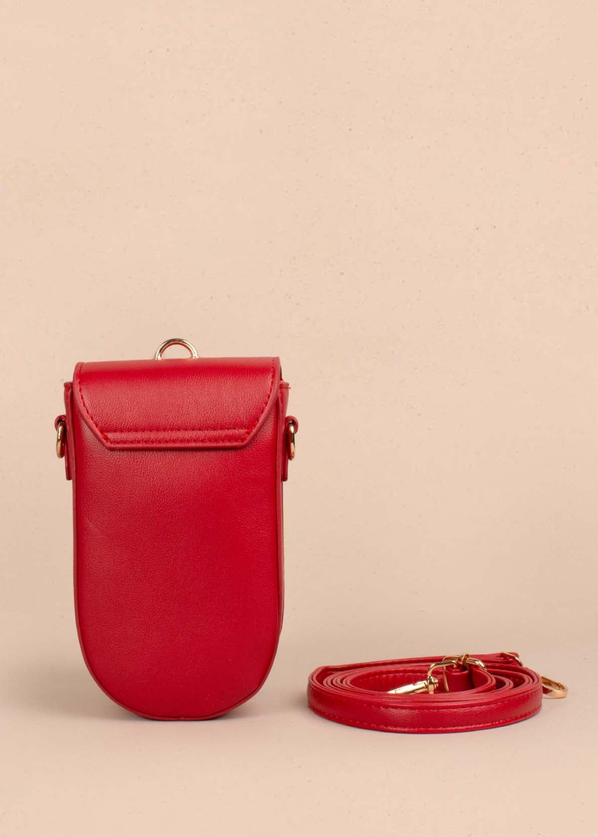 Bolso tipo bandolera color rojo 105258