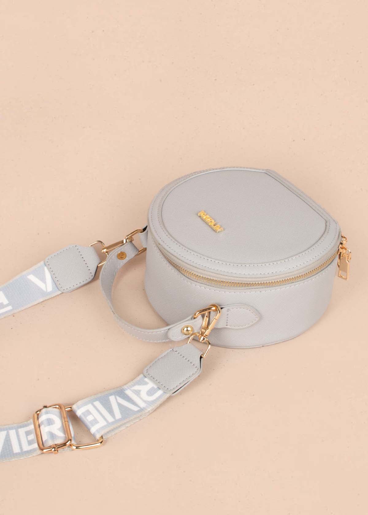 Bolso tipo bandolera color gris 105293