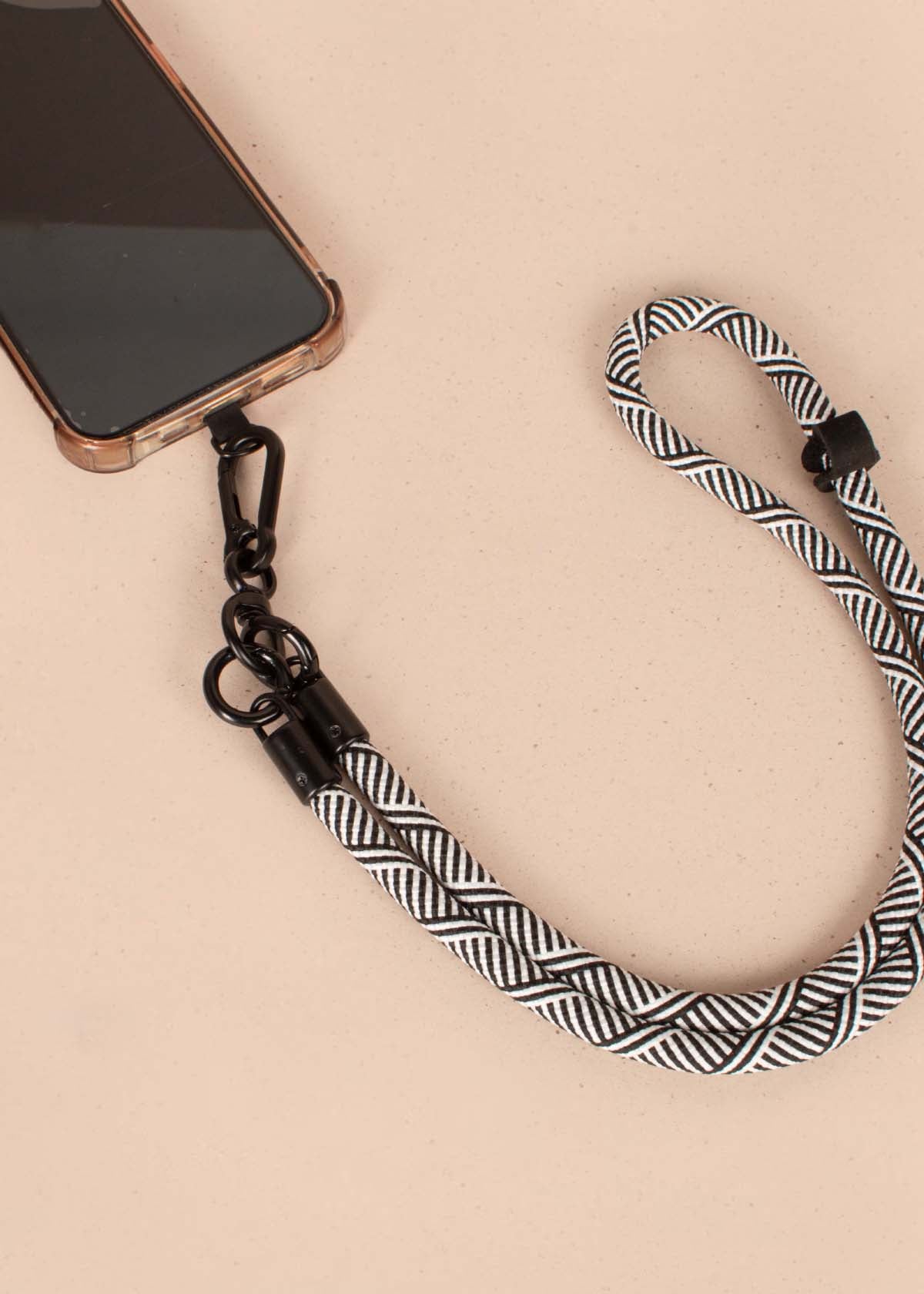 Porta celular color blanco con negro 105302