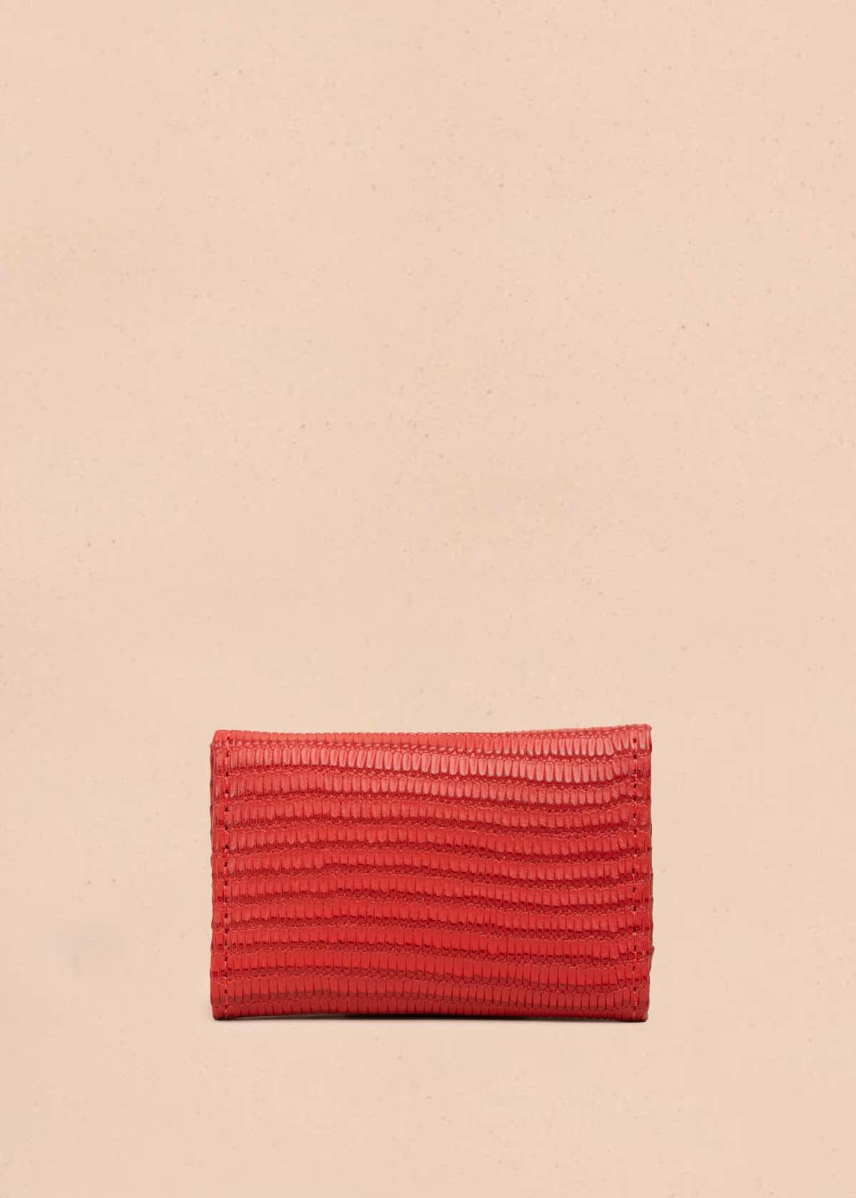 Porta llaves en cuero color rojo 105324