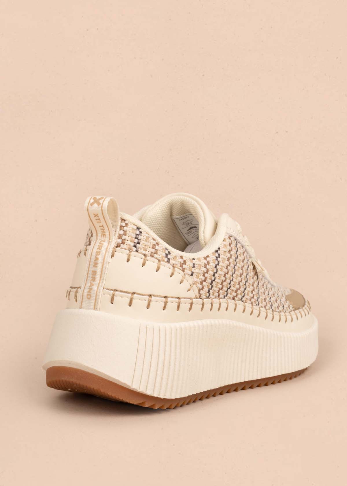 Tenis casuales color beige 105353