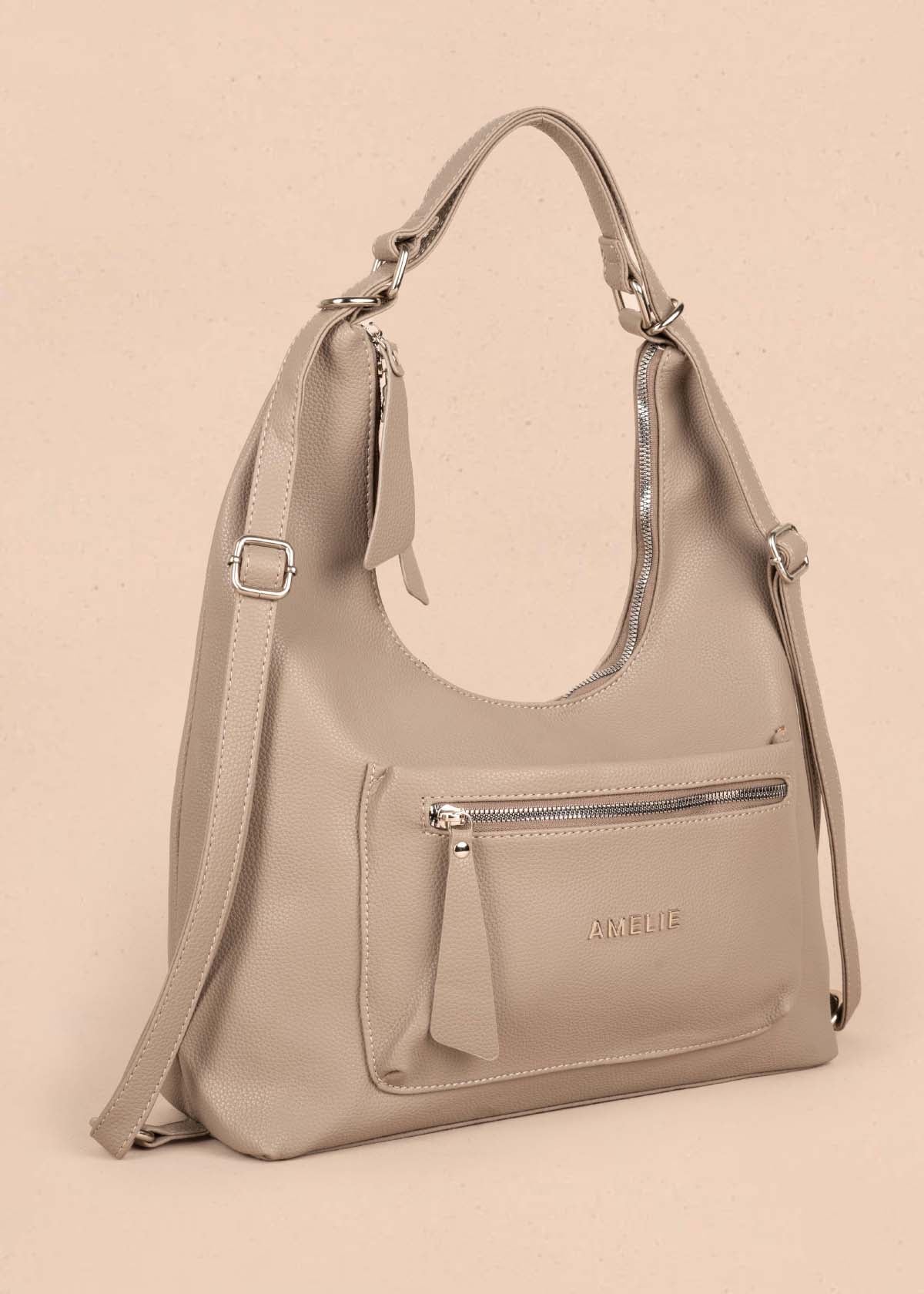 Bolso tipo shopping color taupe 105363