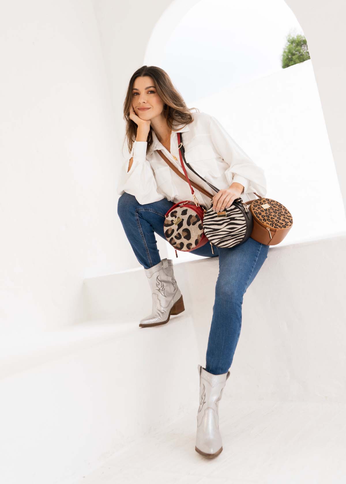 Blusa color blanco con bolsillos 105529