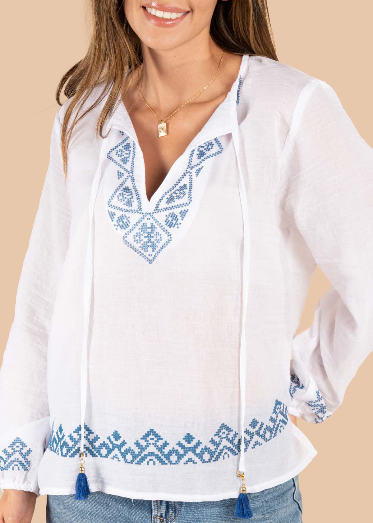 Blusa color blanco 105605