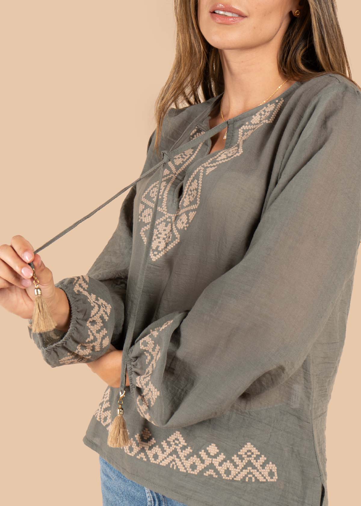 Blusa color verde 105605