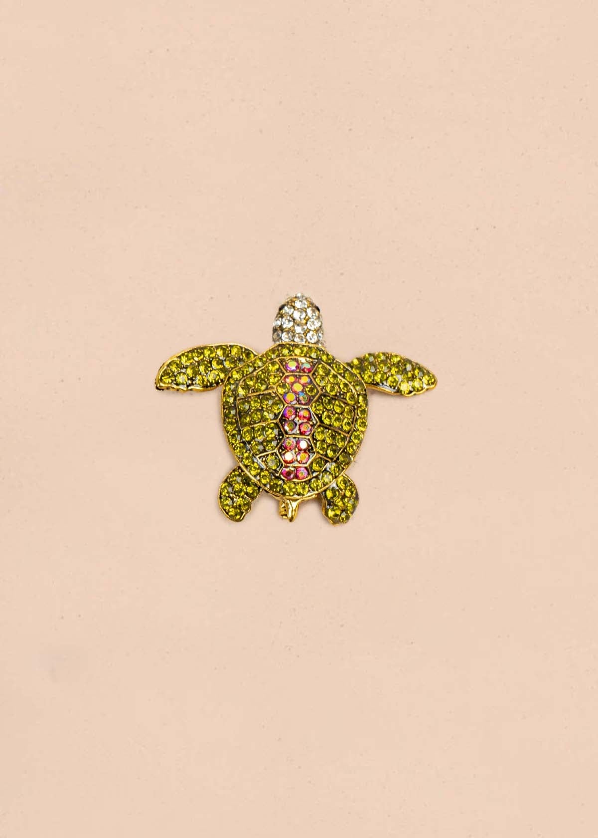 Prendedor de tortuga con piedras decorativas 105669