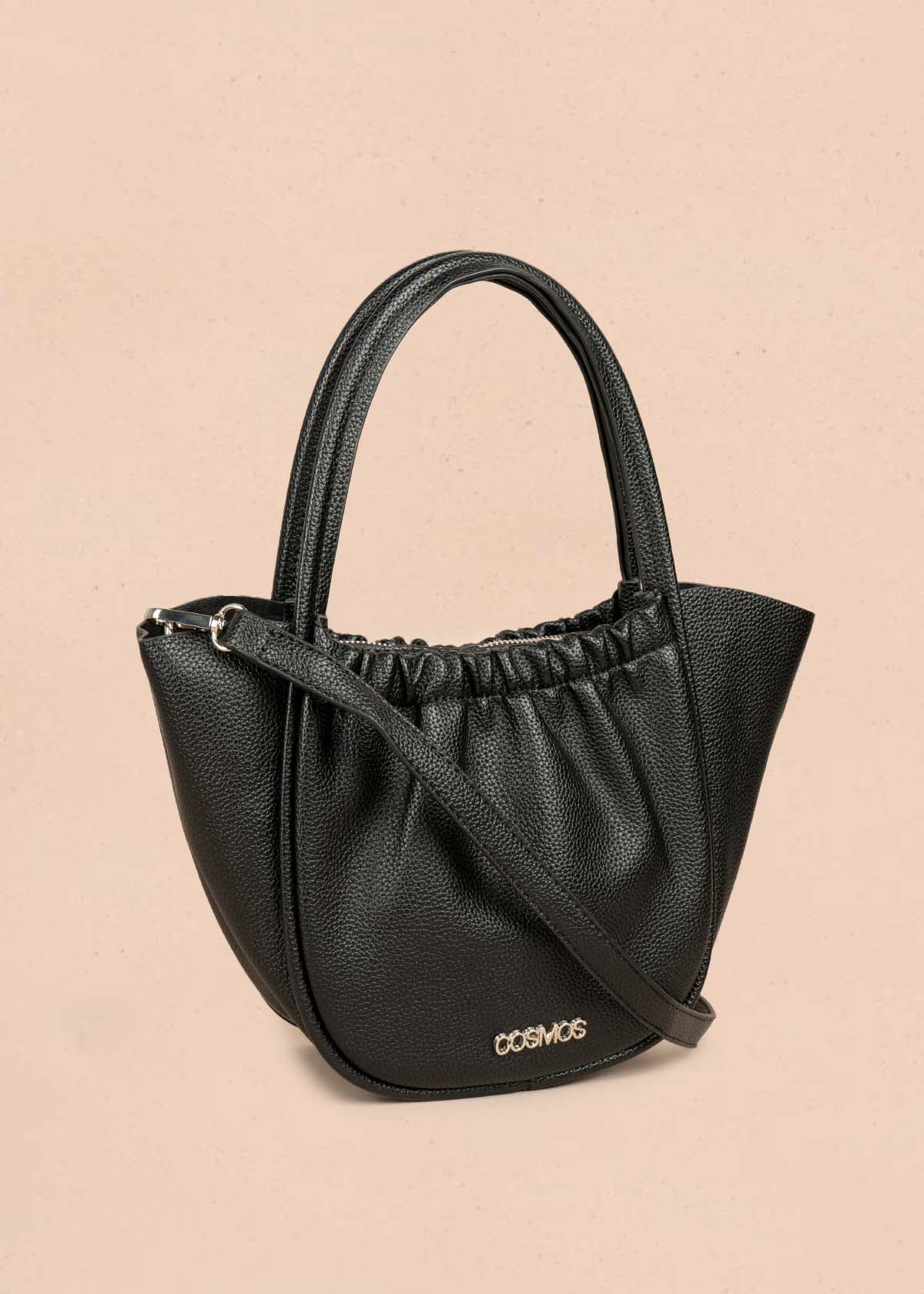 Bolso tipo cartera color negro con resorte 105702