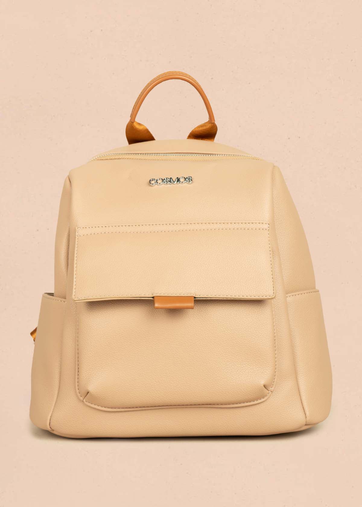 Morral color taupe con bolsillo frontal 105703