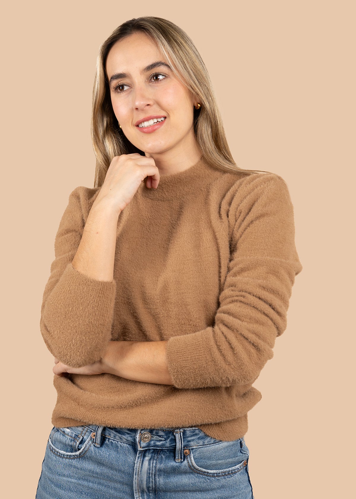 Buzo tejido color tabaco 105741