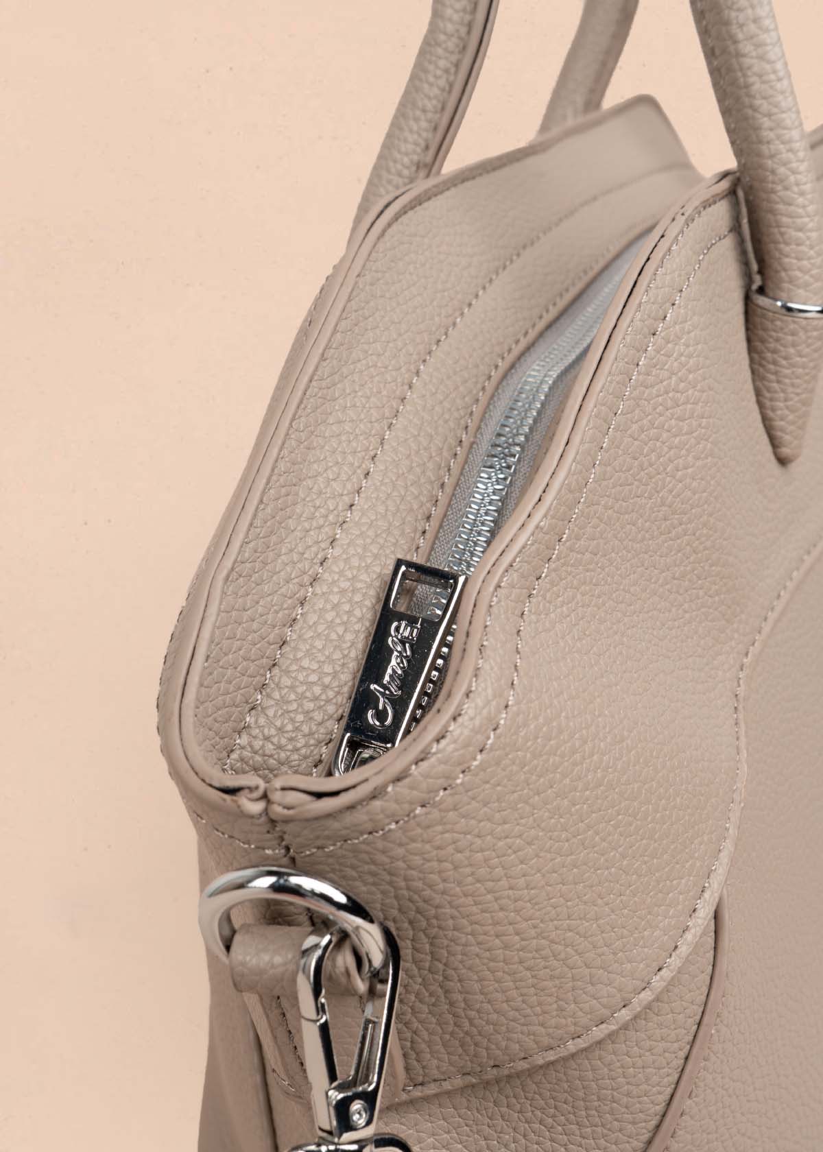 Bolso tipo cartera color taupe 105750