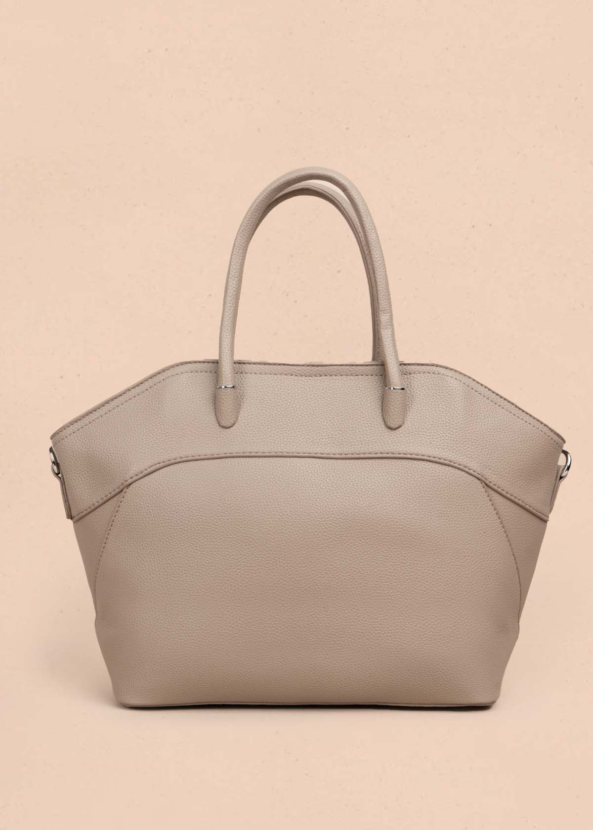 Bolso tipo cartera color taupe 105750