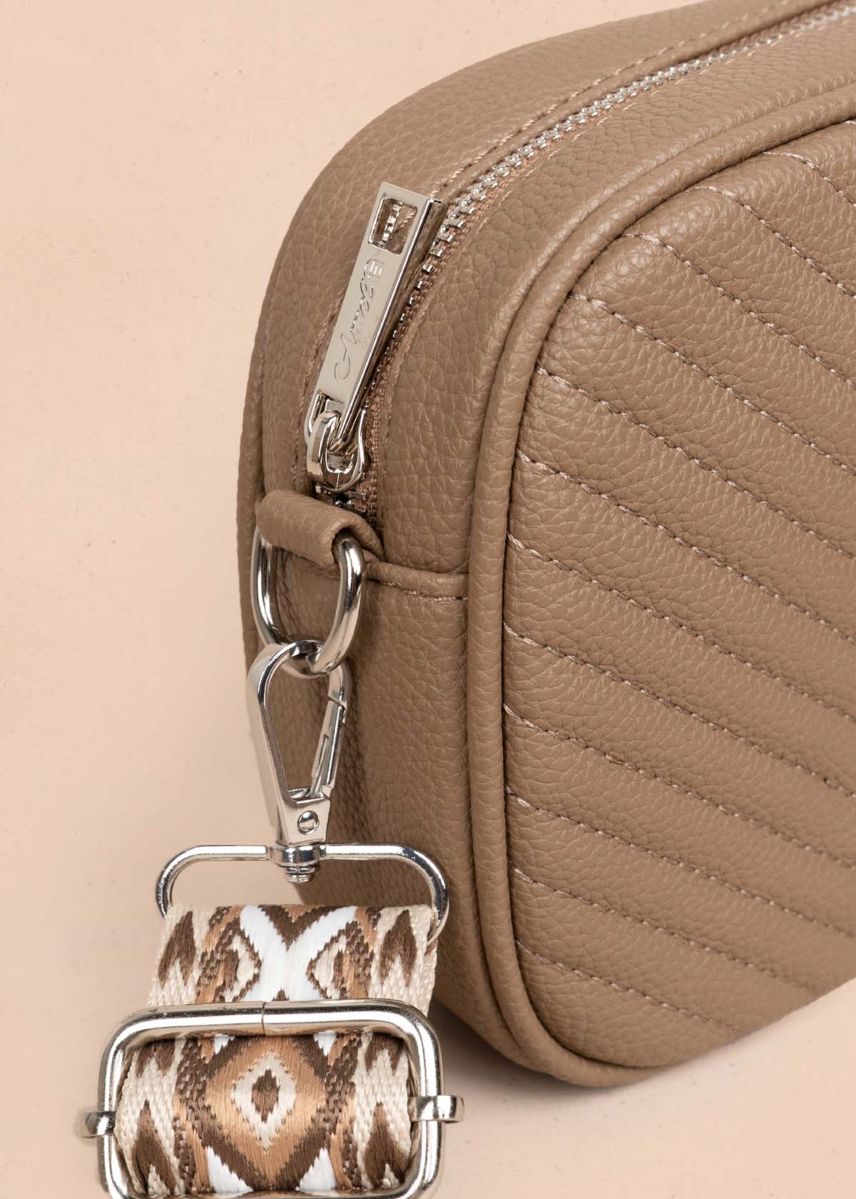 Bolso manos libres color taupe 105754