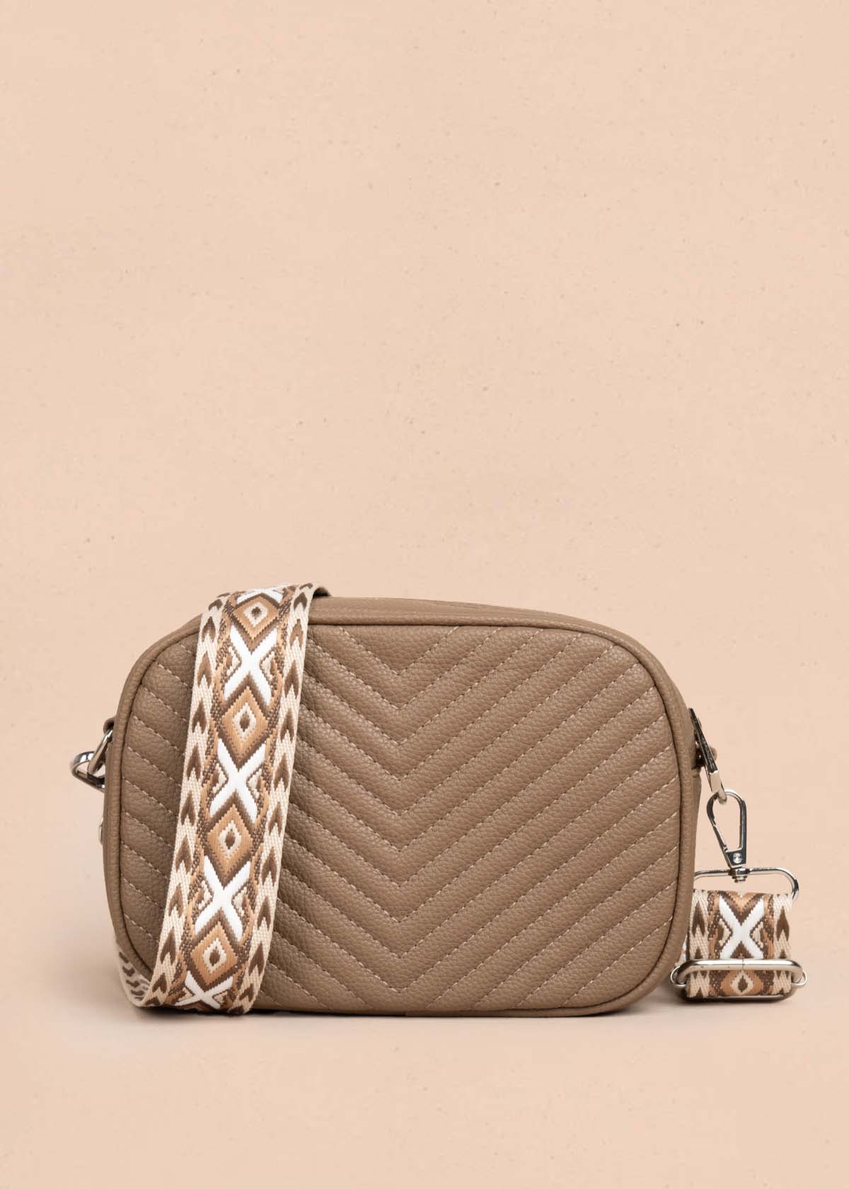Bolso manos libres color taupe 105754