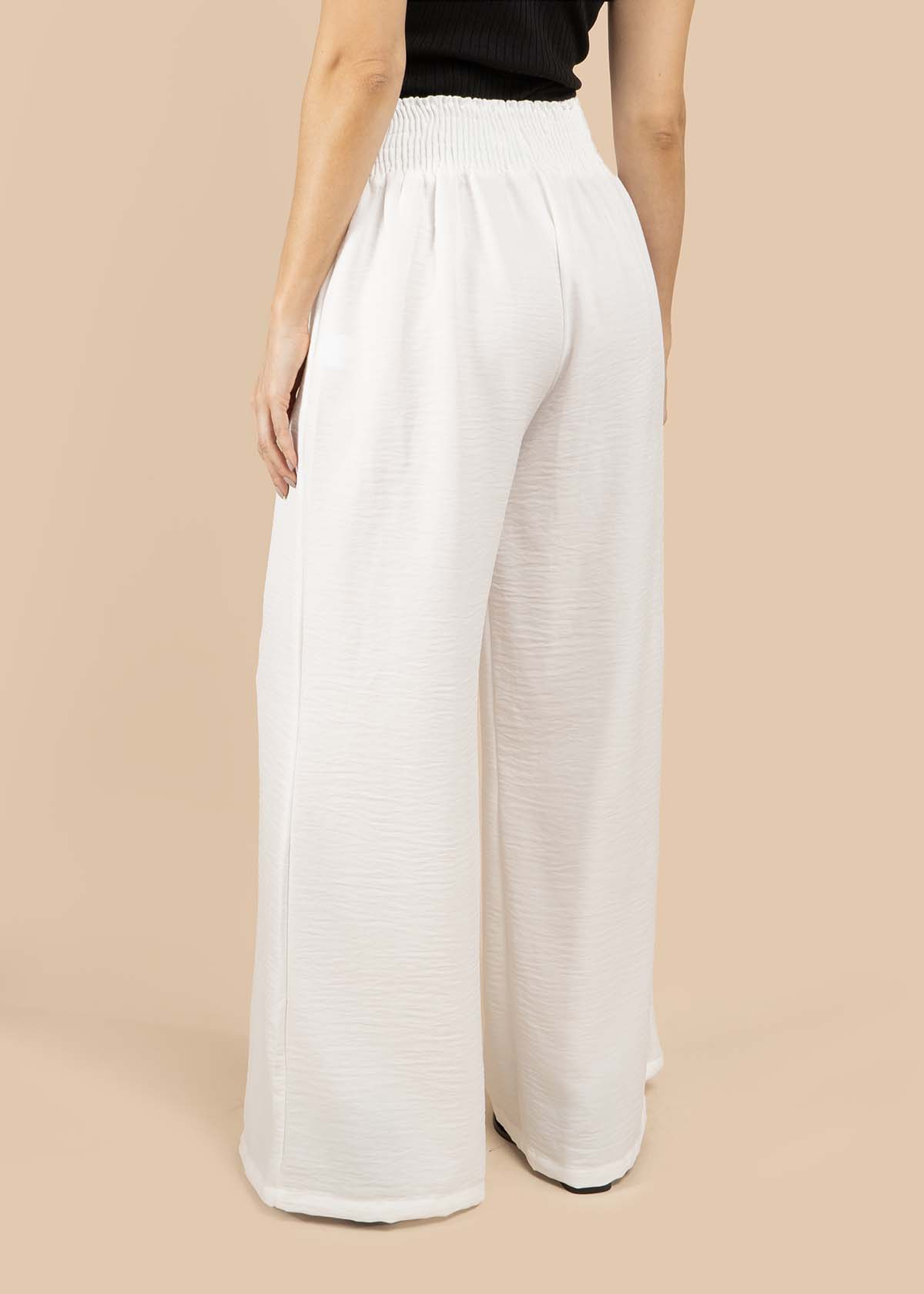 Pantalón bota ancha color blanco 105794