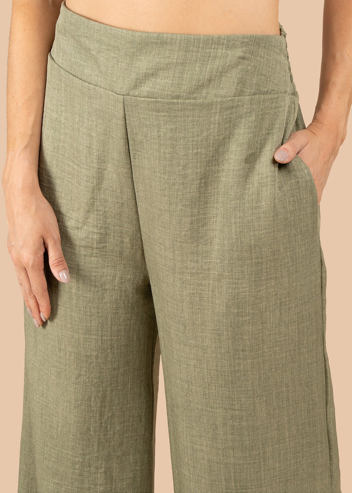 Pantalón bota ancha color verde 105794