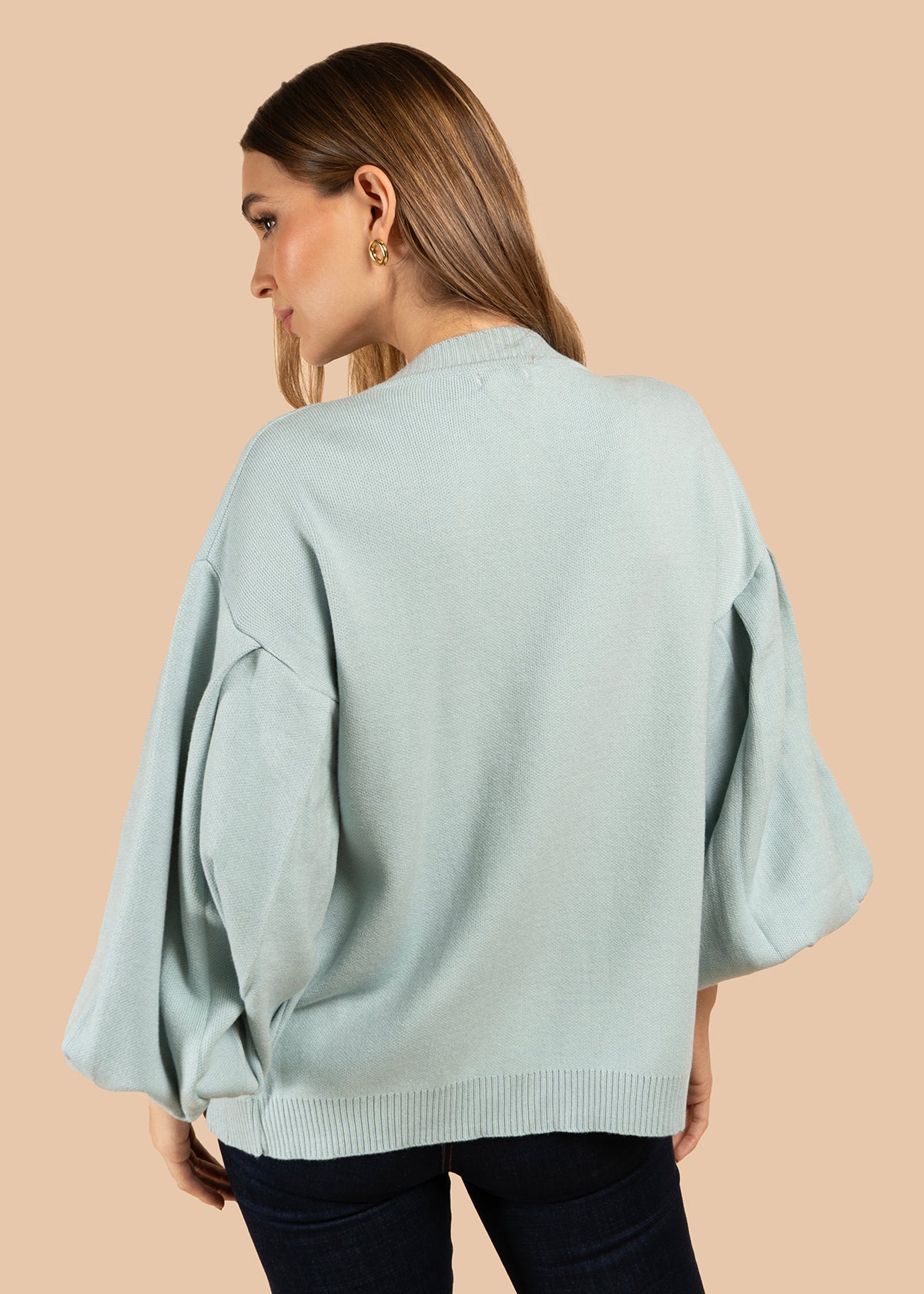 Saco color azul con mangas globo 106066
