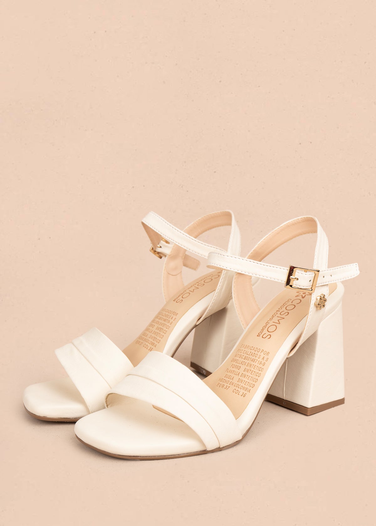 Sandalias altas color talco 106090