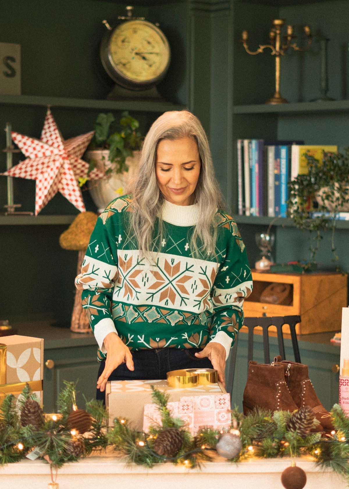 Saco navideño color verde 106173