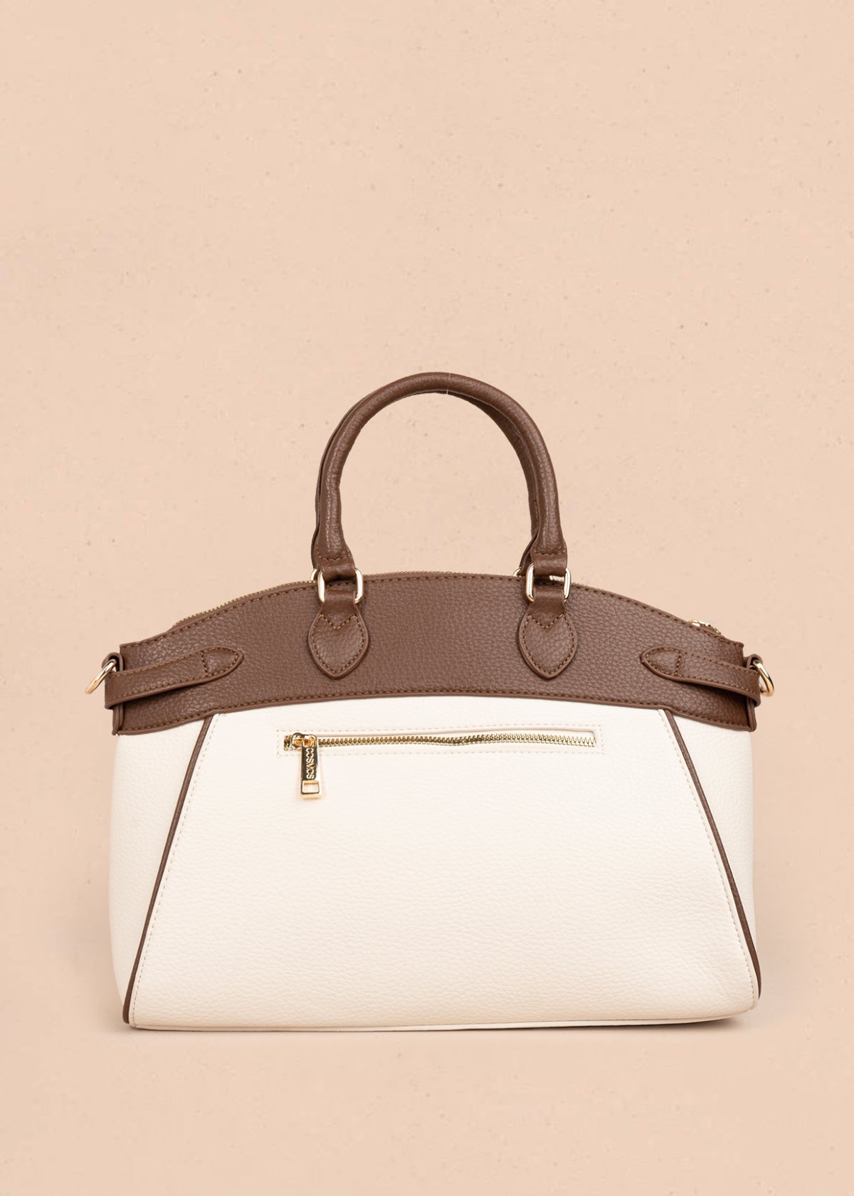 Bolso tipo cartera color beige 106181