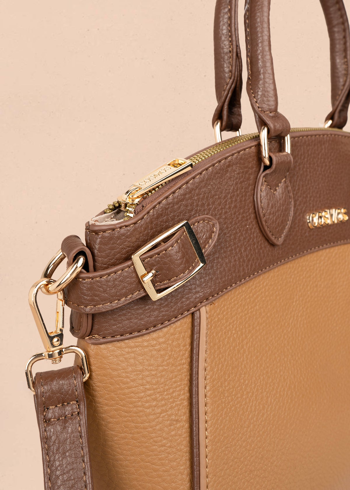 Bolso tipo cartera color miel 106181