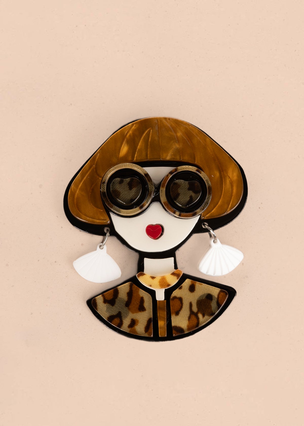 Prendedor de mujer color dorado 106196