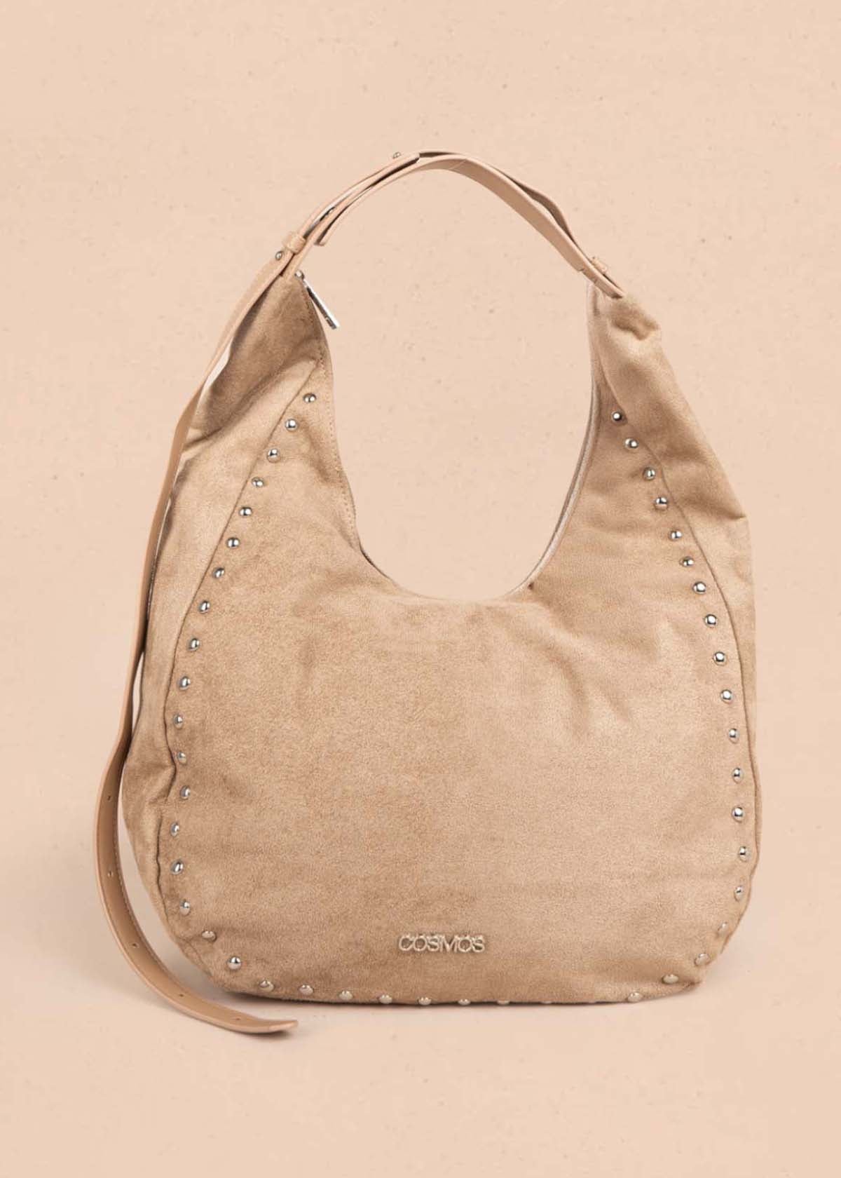 Bolso tipo shopping color beige con taches 106291