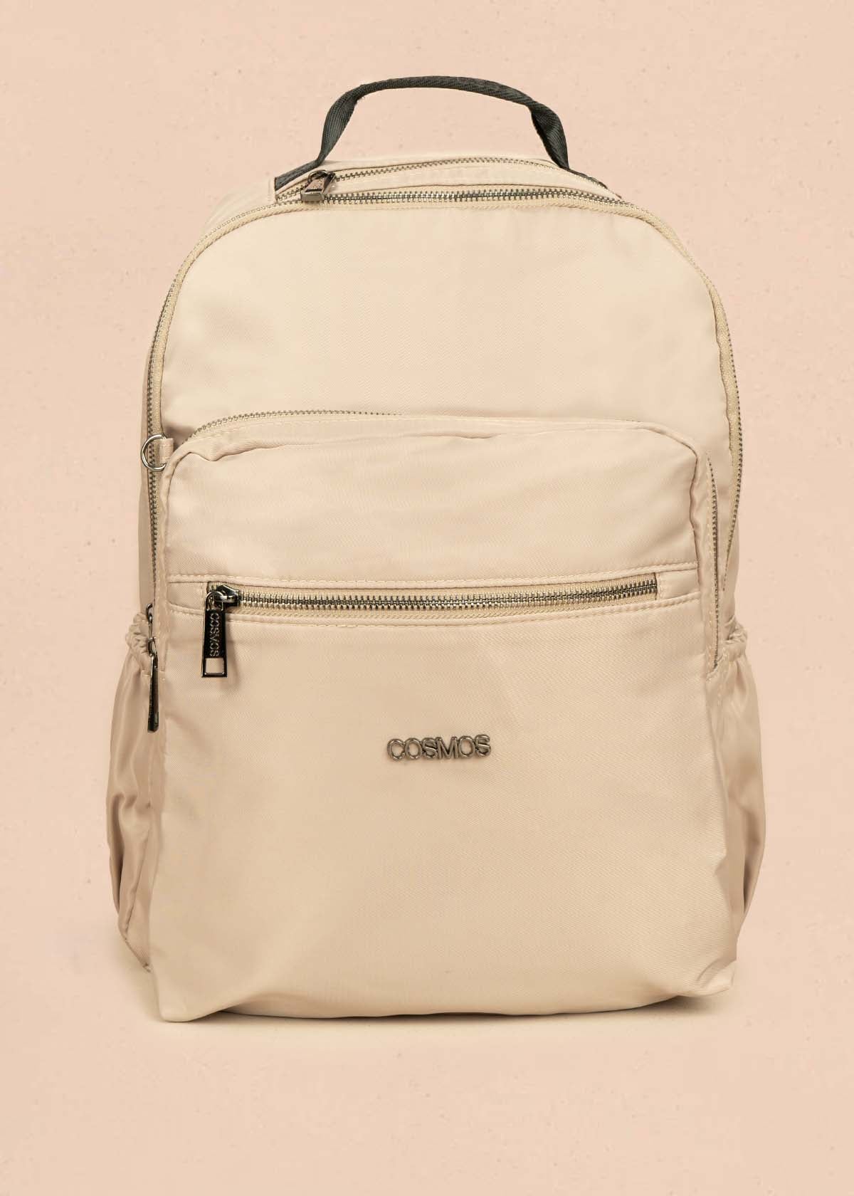 Morral color beige con bolsillos delanteros 106296