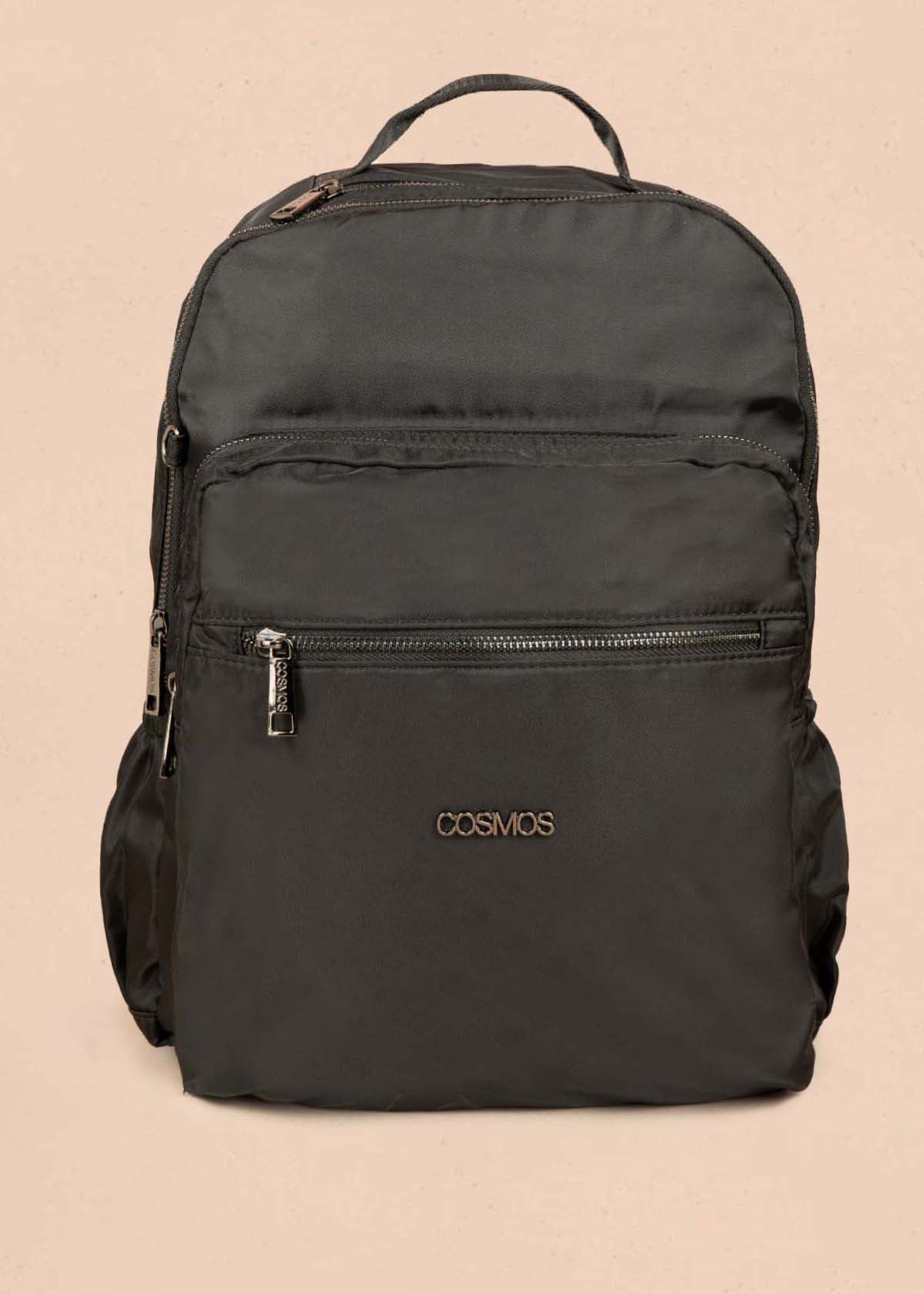 Morral color negro con bolsillos delanteros 106296