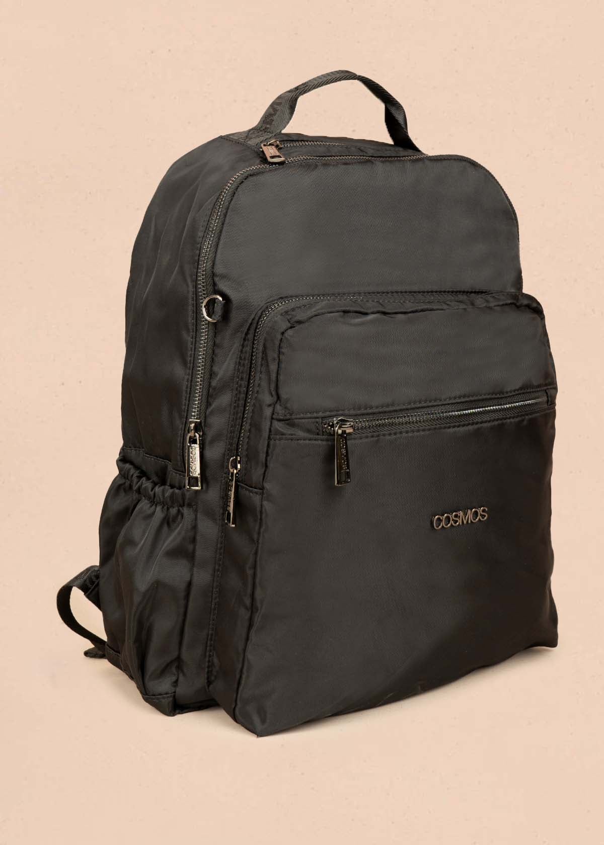 Morral color negro con bolsillos delanteros 106296