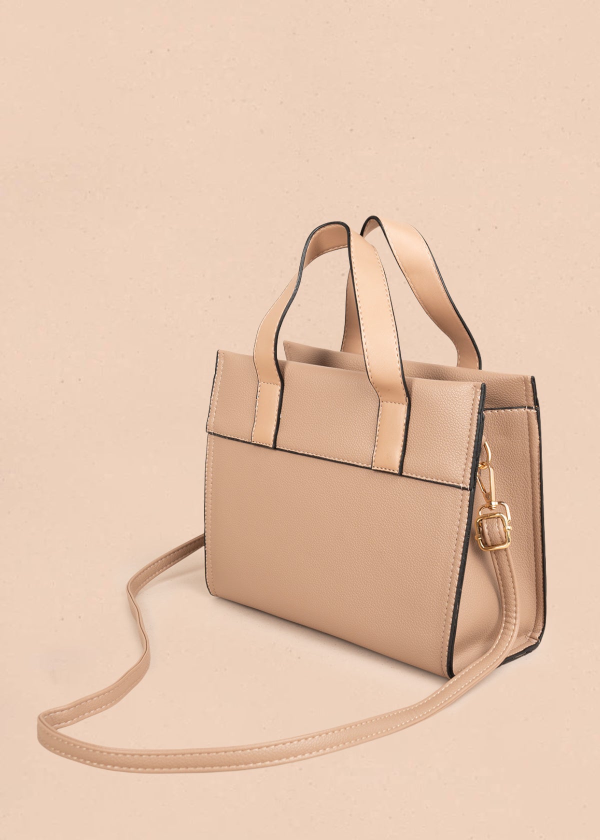 Bolso tipo cartera color moca 106323