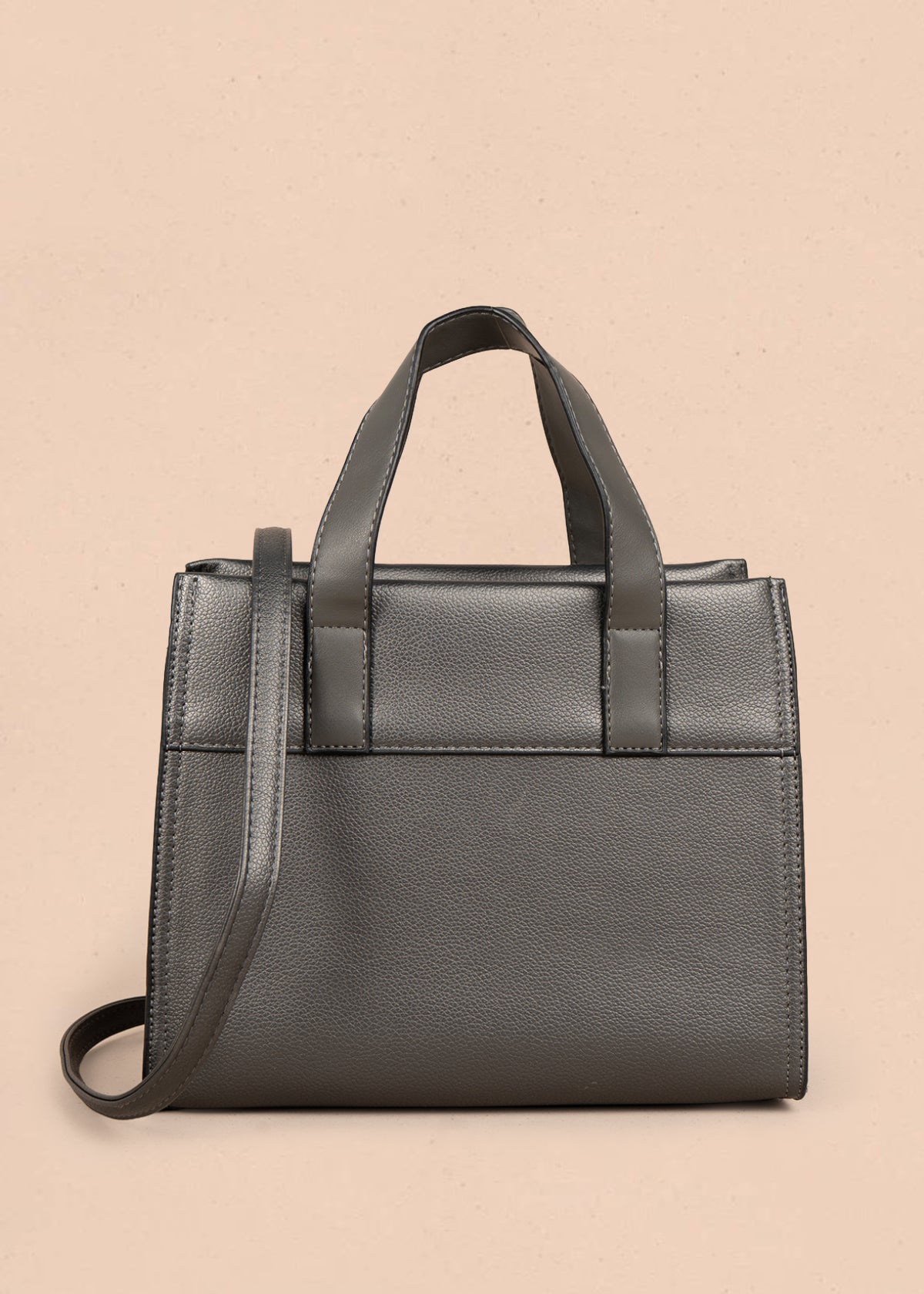 Bolso tipo cartera color plomo 106323