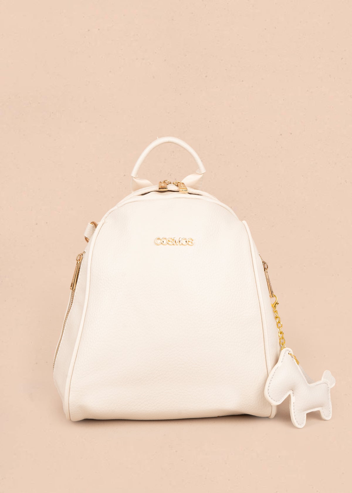 Morral en color crema con detalle de llavero 106326