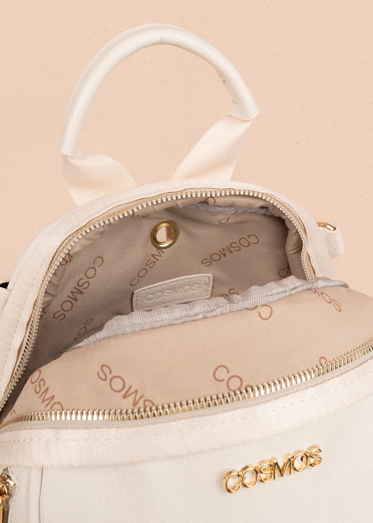 Morral en color crema con detalle de llavero 106326