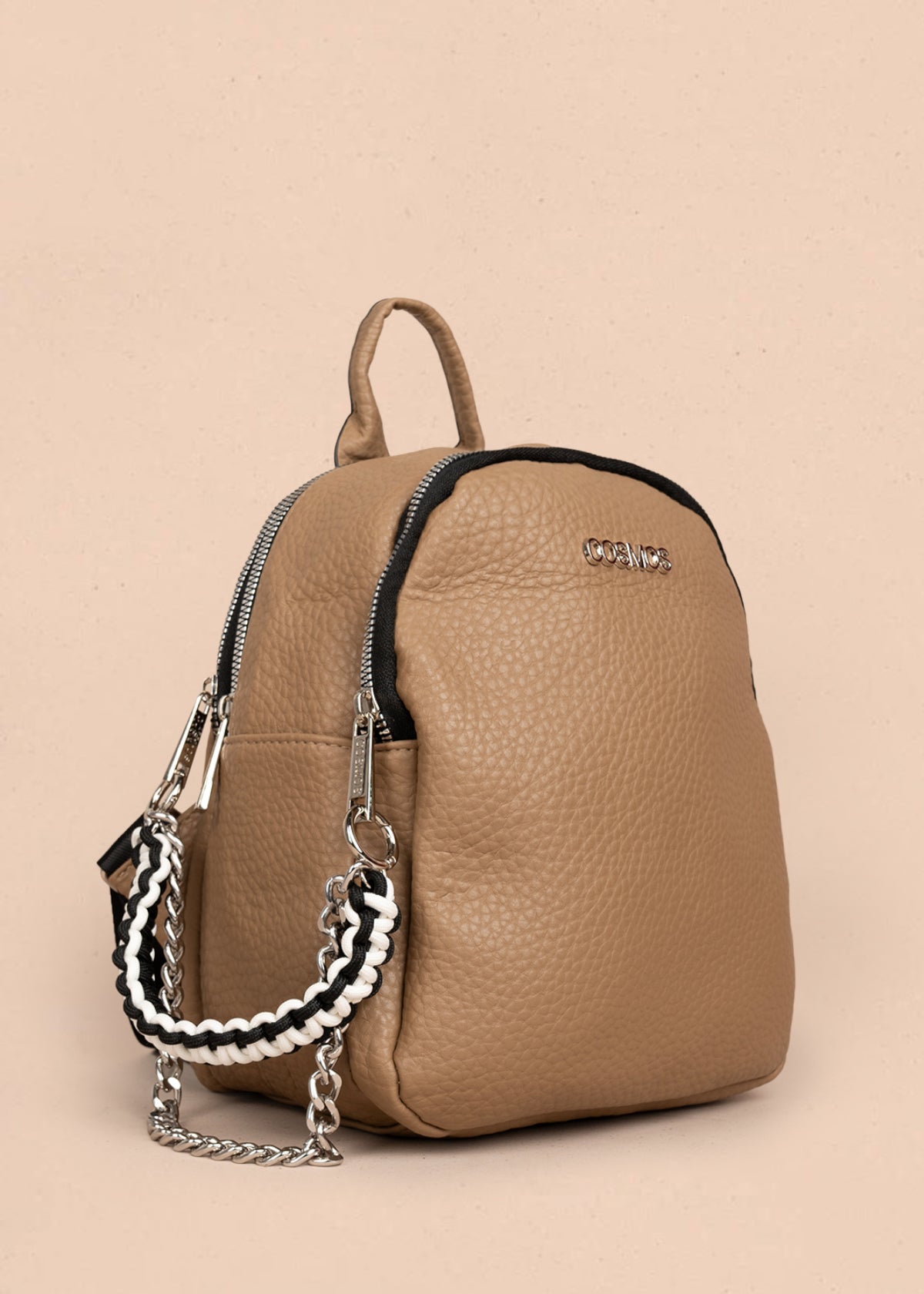 Morral color moca con cadena lateral 106334