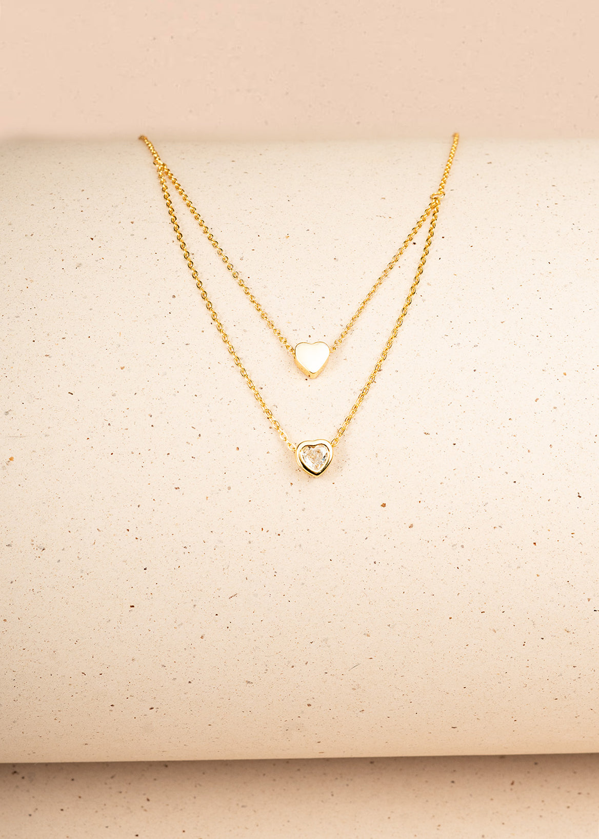 Set collar de corazones + aretes 106352