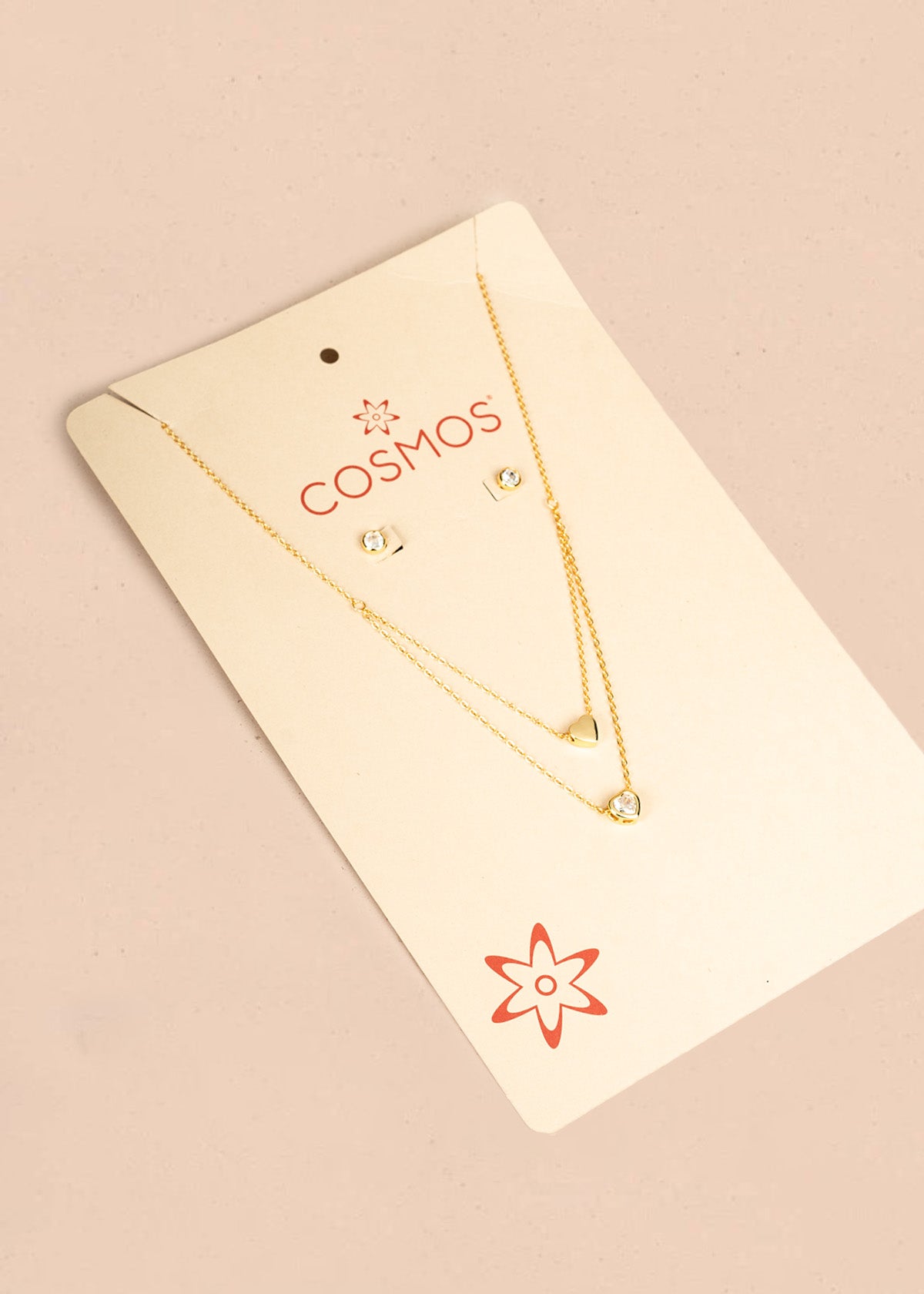 Set collar de corazones + aretes 106352