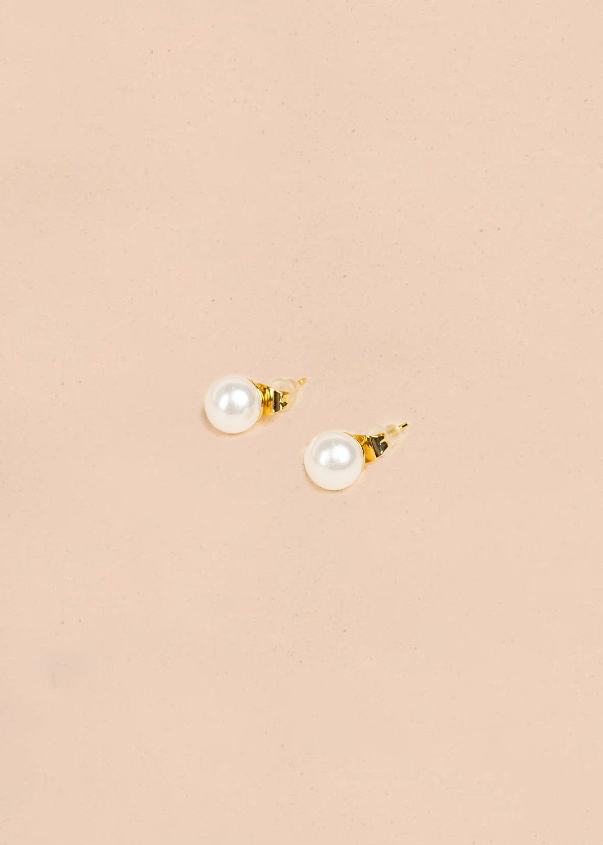 Set collar dorado + aretes de perlas 106355