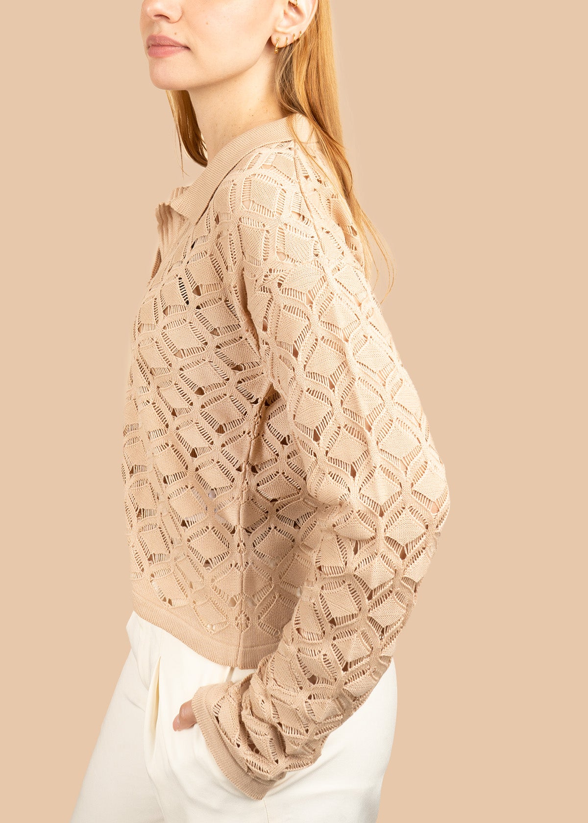 Buzo cuello manga larga color Camel 106428
