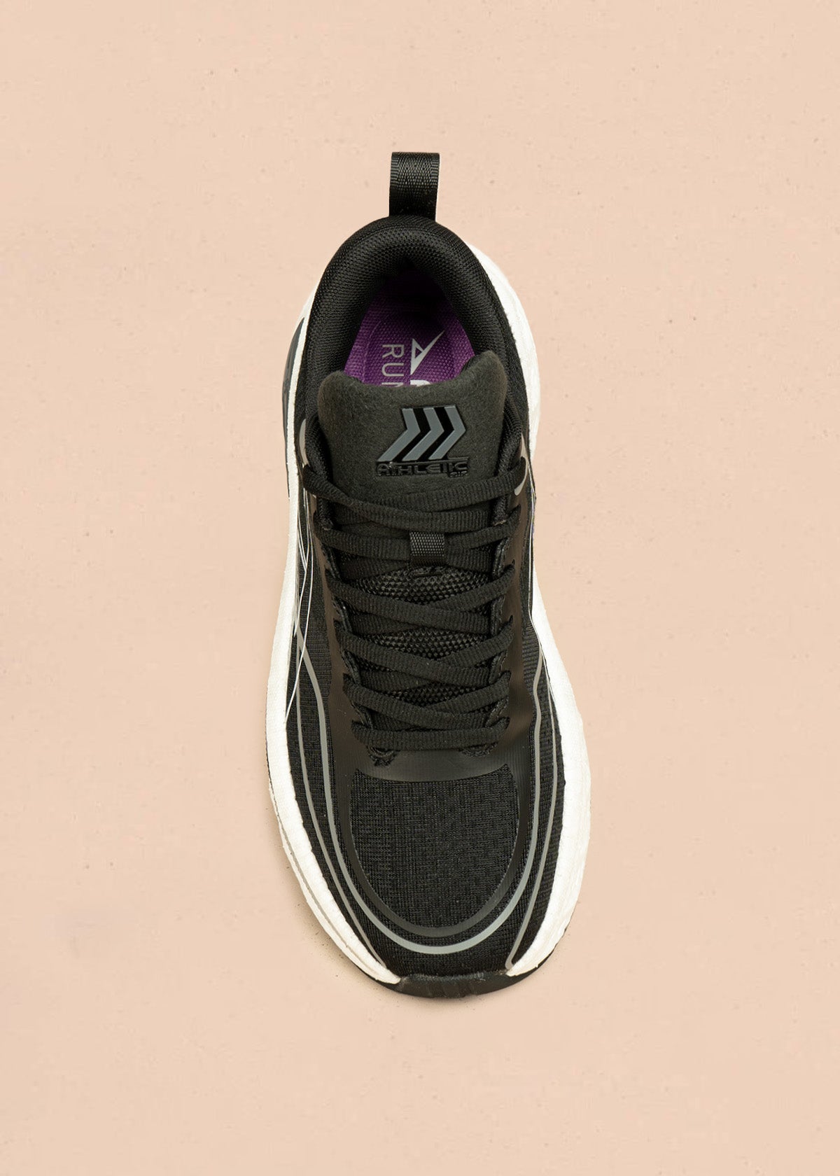 Tenis deportivos color negro con suela blanca 106446