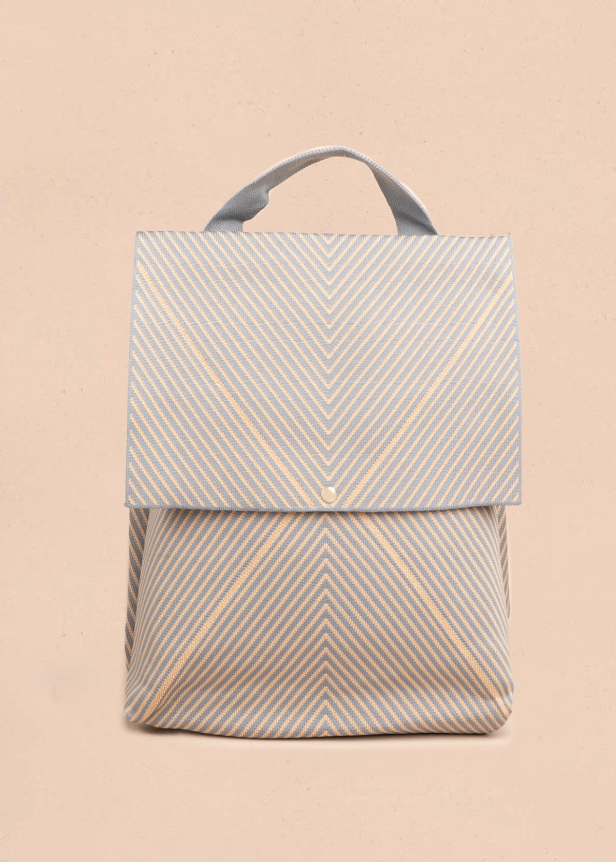 Morral color azul de tela con diseño chevron 106573
