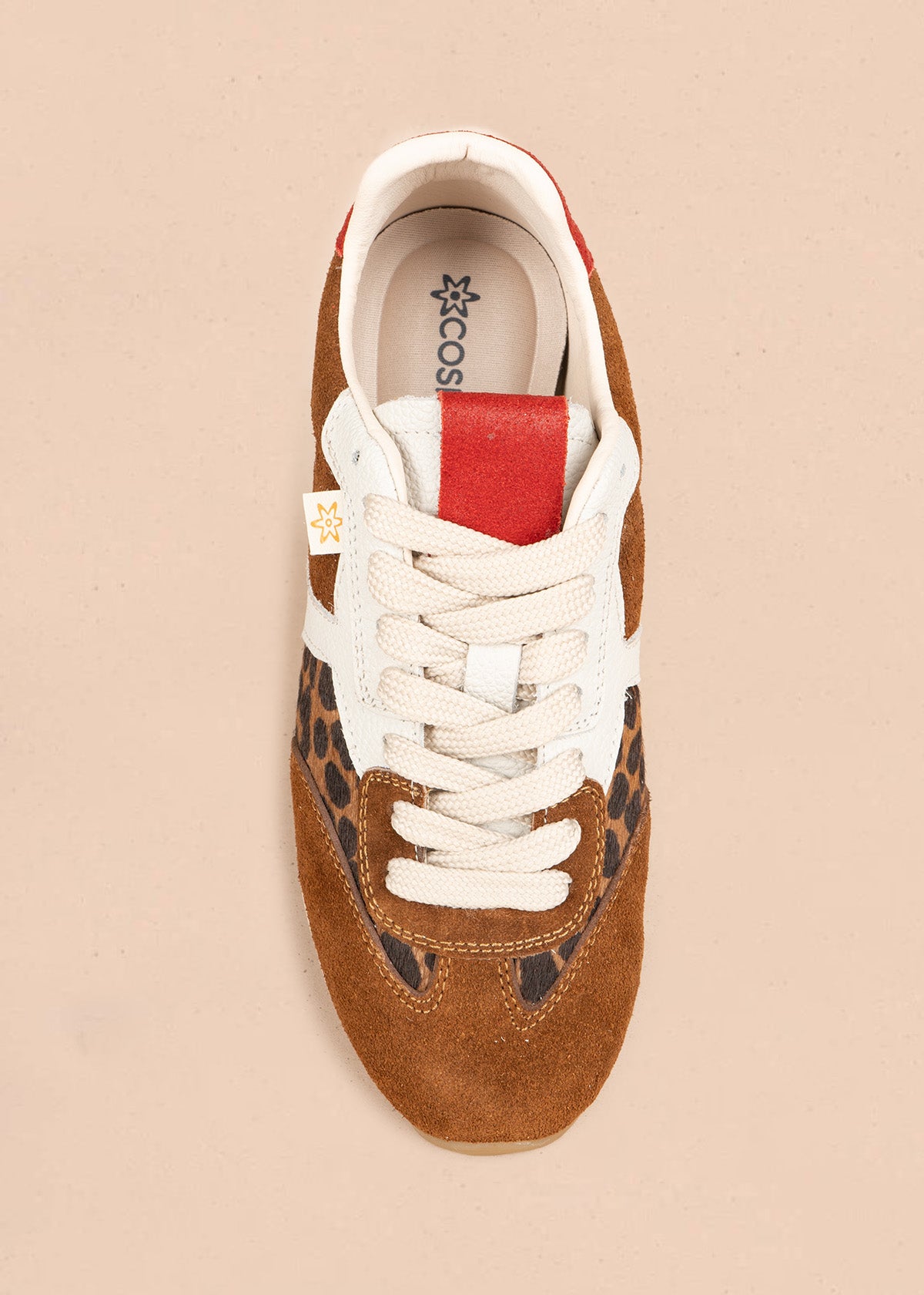 Tenis casuales en cuero color café 106695