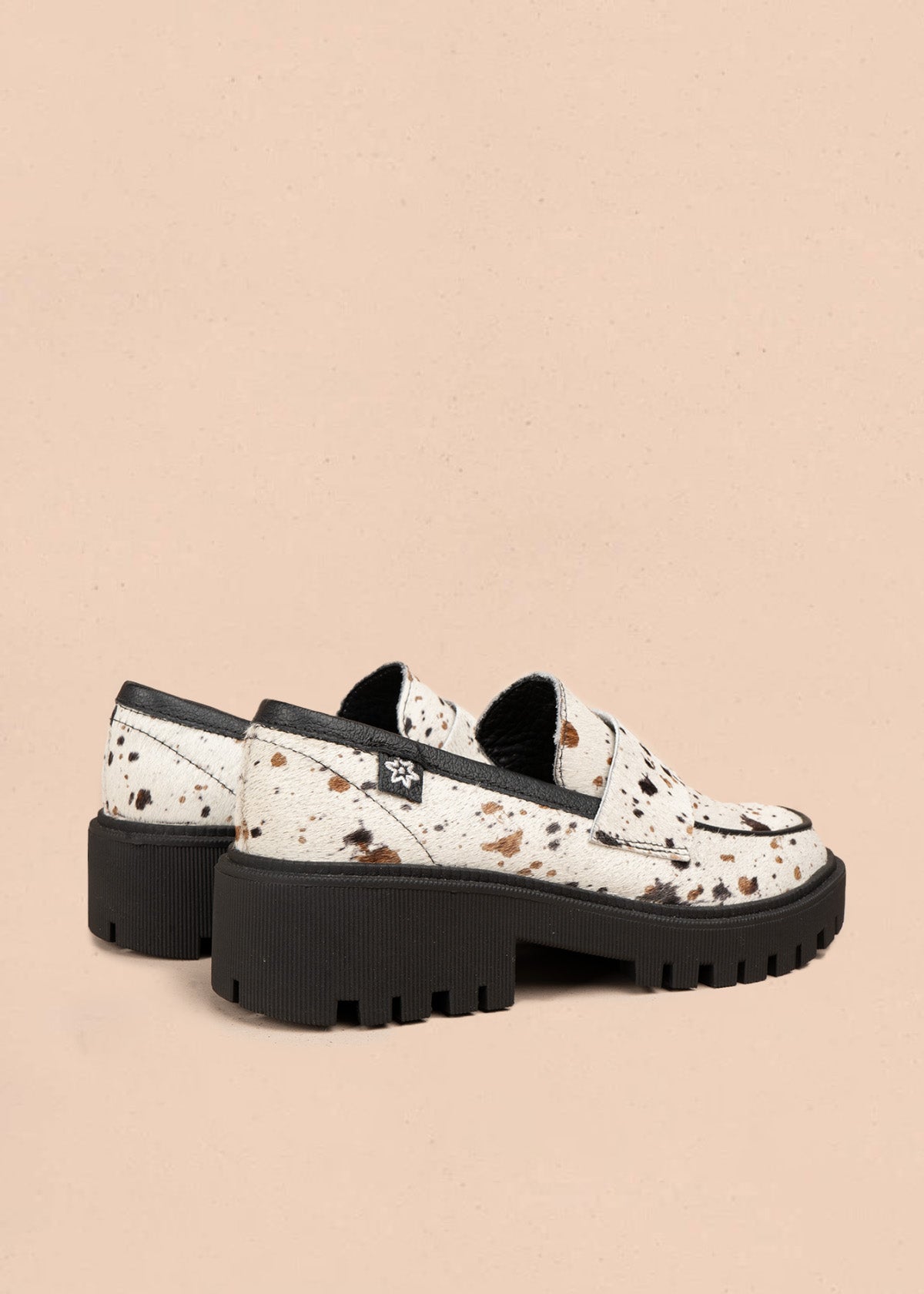 Mocasines de cuero animal print 106771