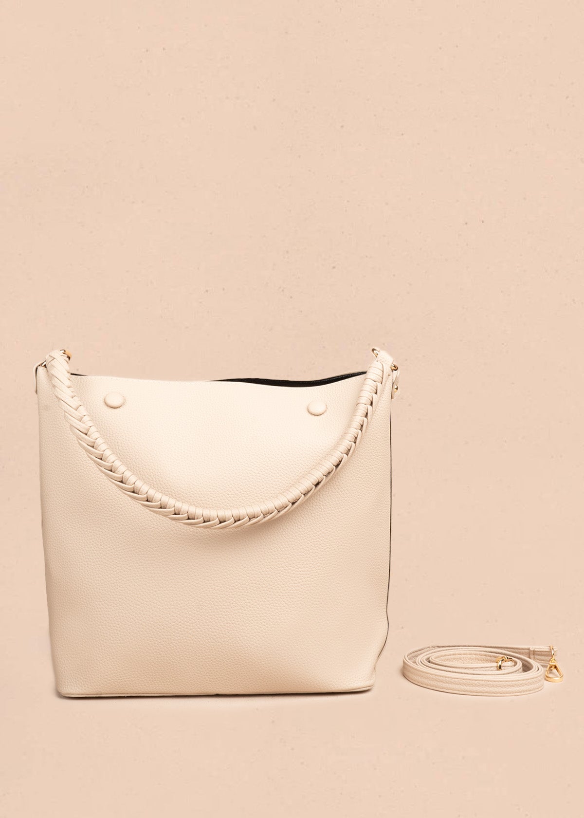 Bolso tipo cartera color beige 106786